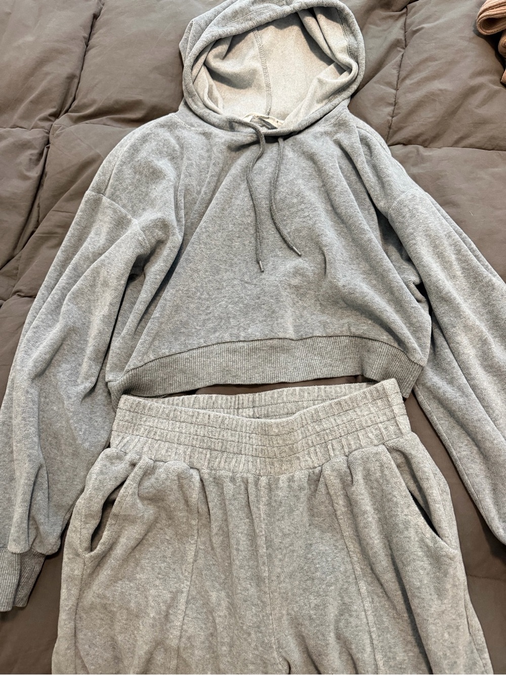Vanilla Star Light Gray Hoodie & Jogger Set